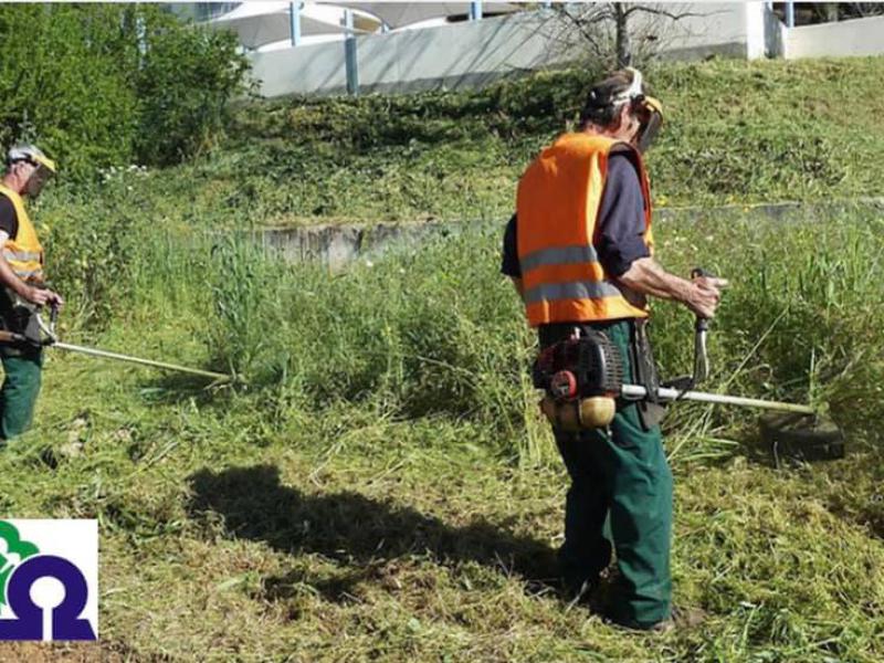 Εργασίες κοπής χόρτων εντός του οικισμού.